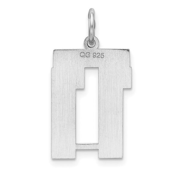 Sterling Silver, Athletic Collection Medium Polished Number 11 Pendant - Picture 3 of 5